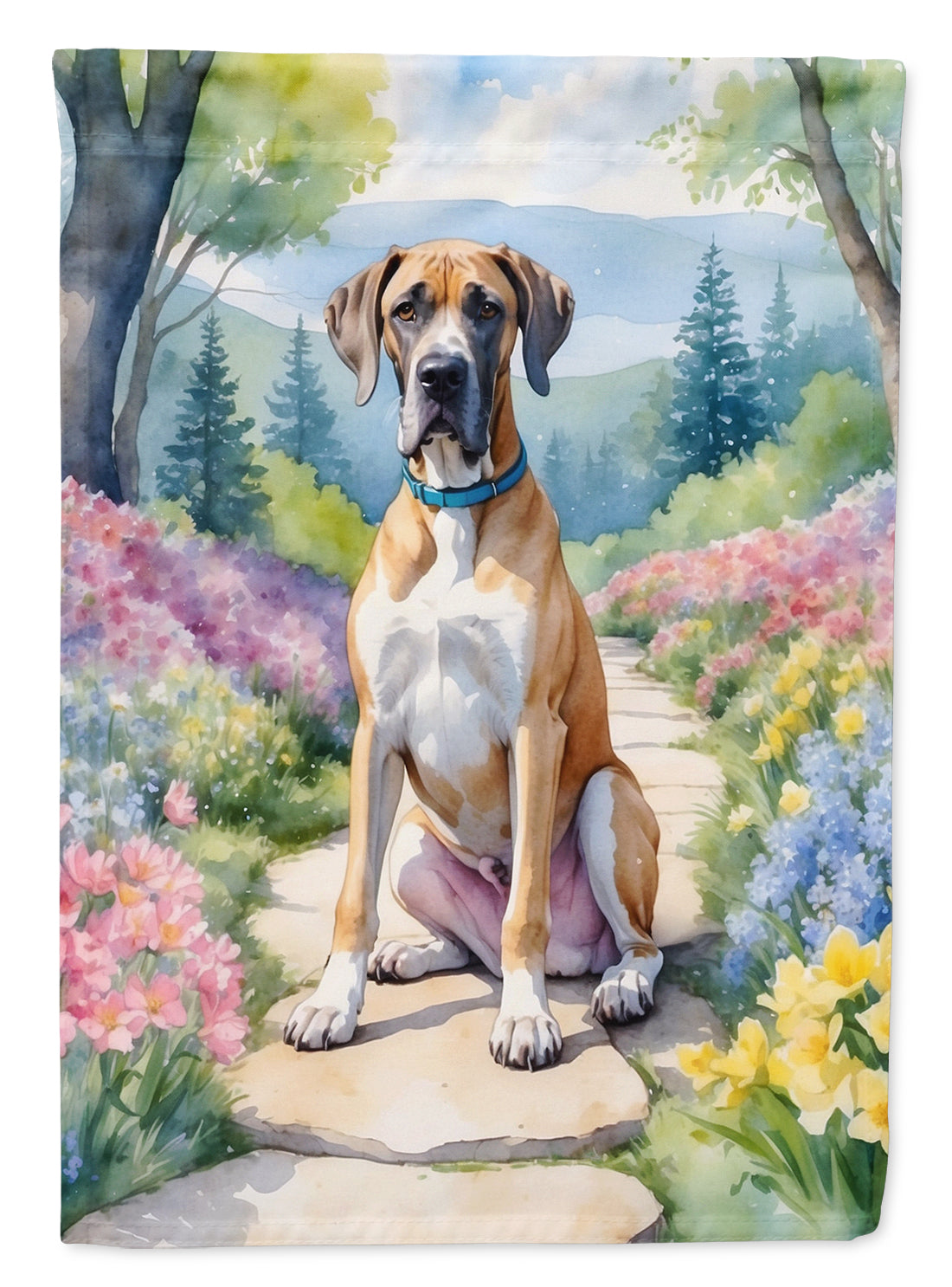 Buy this Great Dane Spring Path Garden Flag