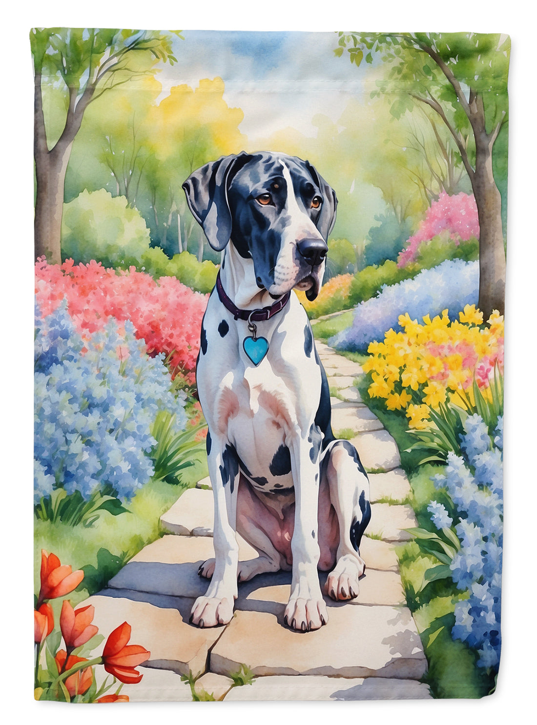 Buy this Great Dane Spring Path Garden Flag