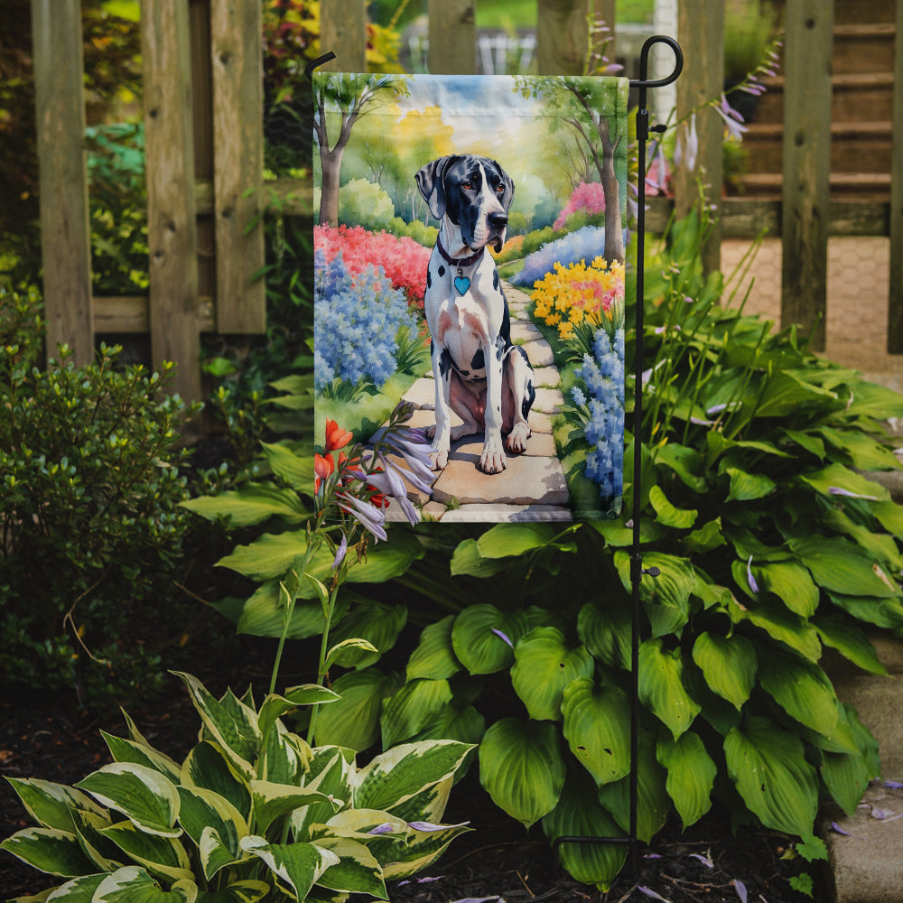 Great Dane Spring Path Garden Flag