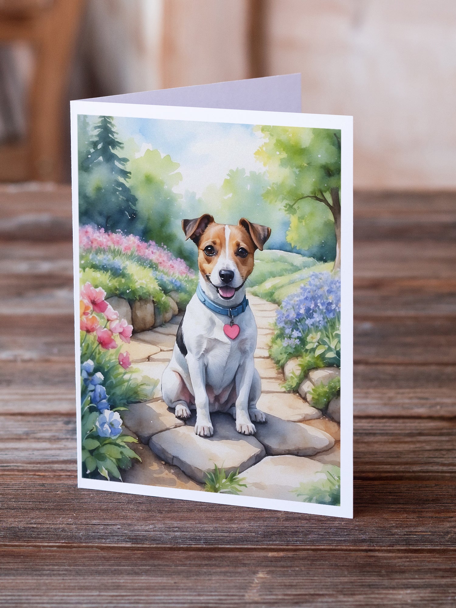 Buy this Jack Russell Terrier Spring Path Greeting Cards Pack of 8