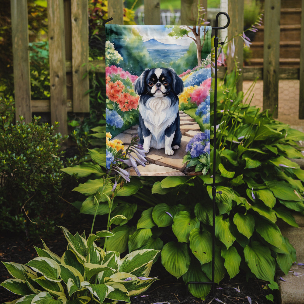 Japanese Chin Spring Path Garden Flag