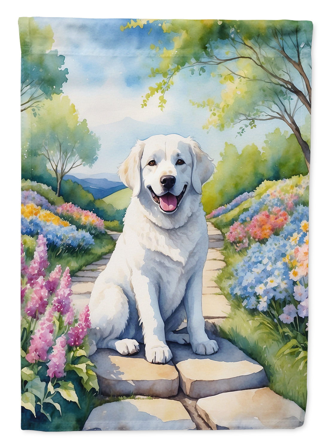 Buy this Kuvasz Spring Path House Flag