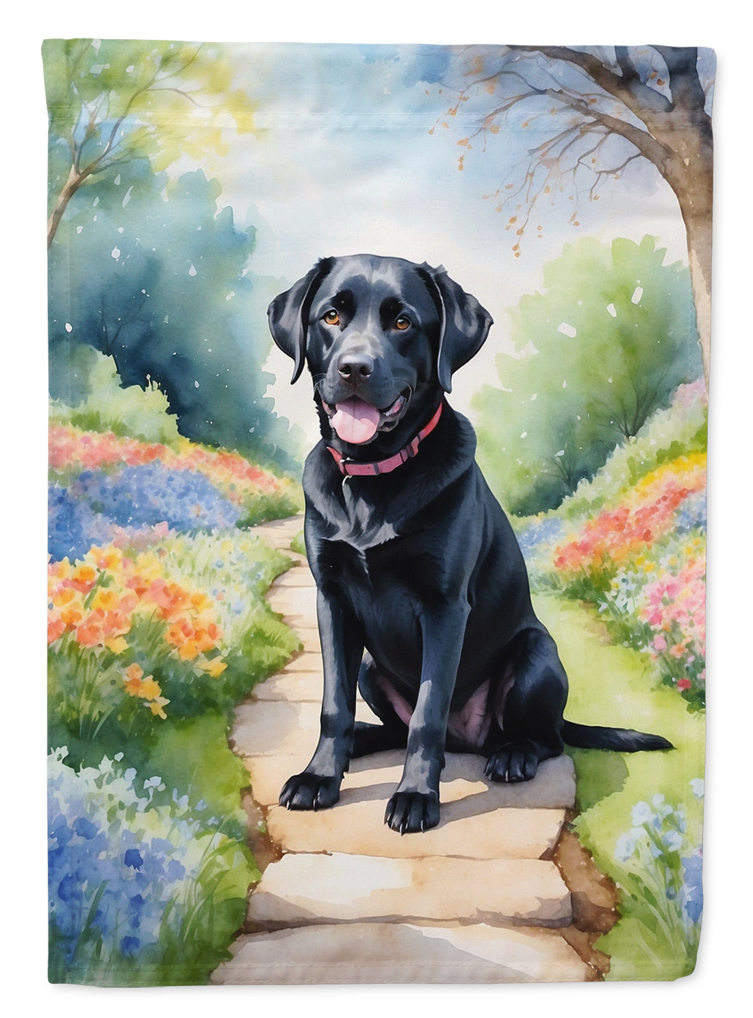 Buy this Labrador Retriever Spring Path House Flag