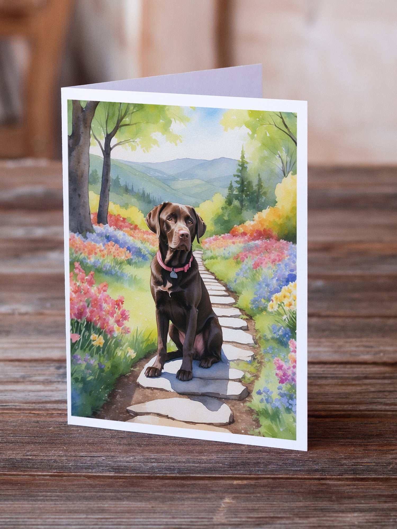 Buy this Labrador Retriever Spring Path Greeting Cards Pack of 8