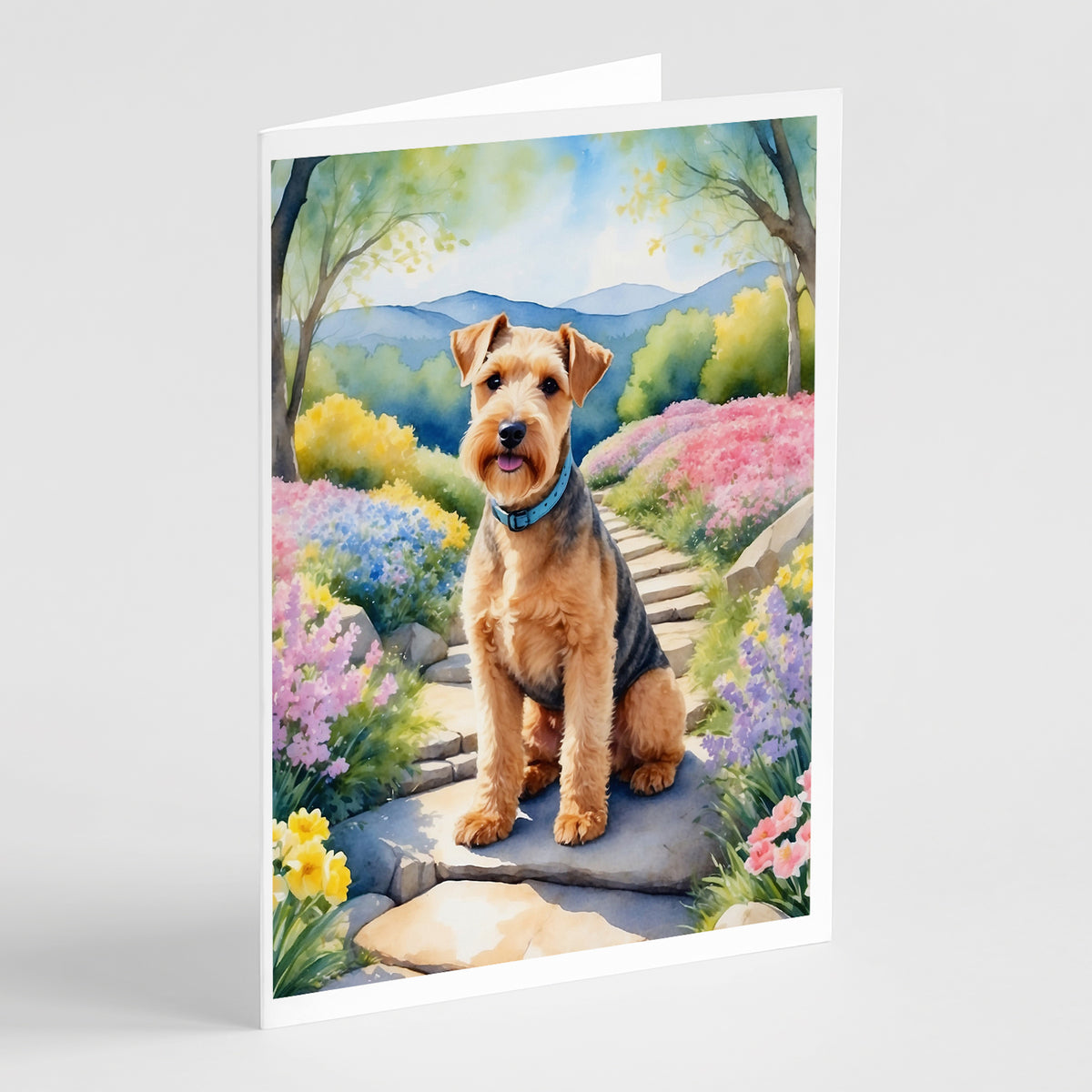 Buy this Lakeland Terrier Spring Path Greeting Cards Pack of 8