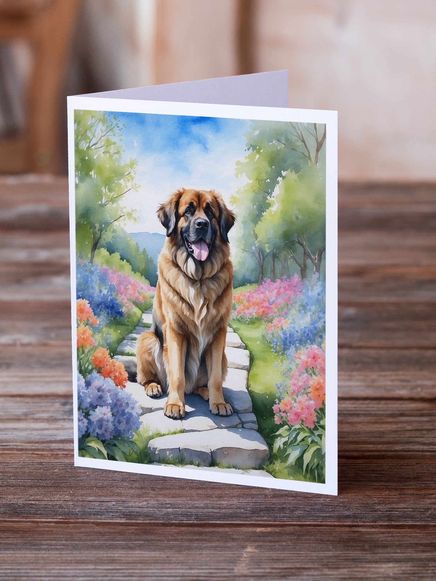 Buy this Leonberger Spring Path Greeting Cards Pack of 8