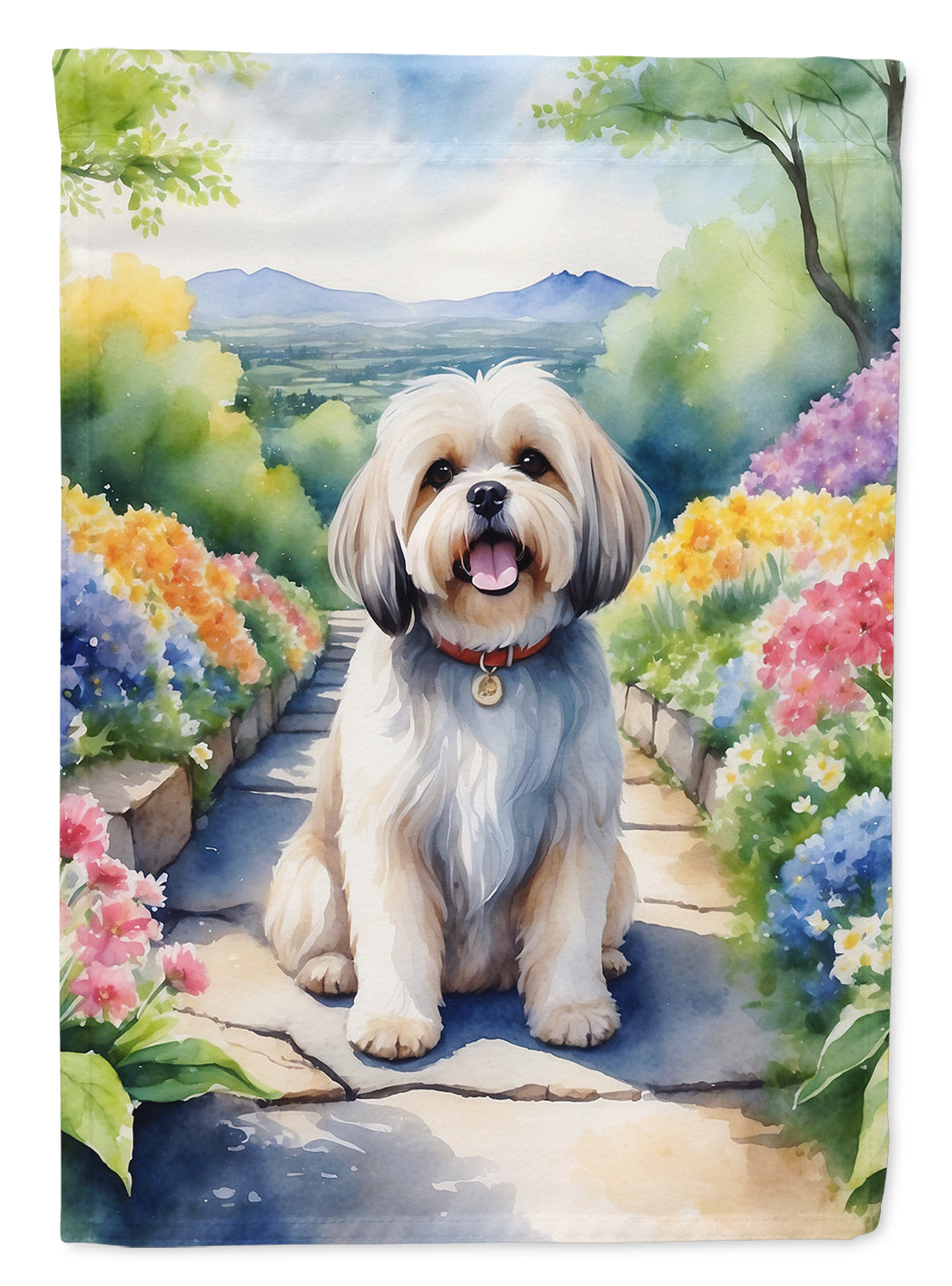 Buy this Lhasa Apso Spring Path Garden Flag