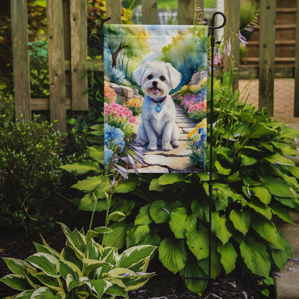 Maltese Spring Path Garden Flag