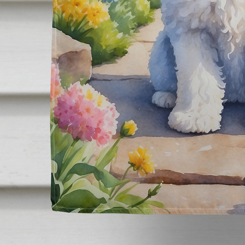 Maltipoo Spring Path House Flag