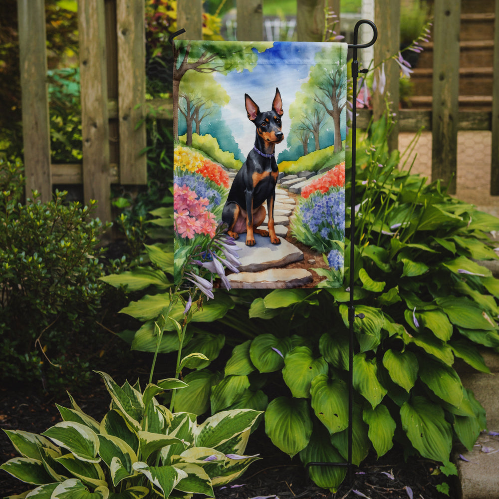 Manchester Terrier Spring Path Garden Flag