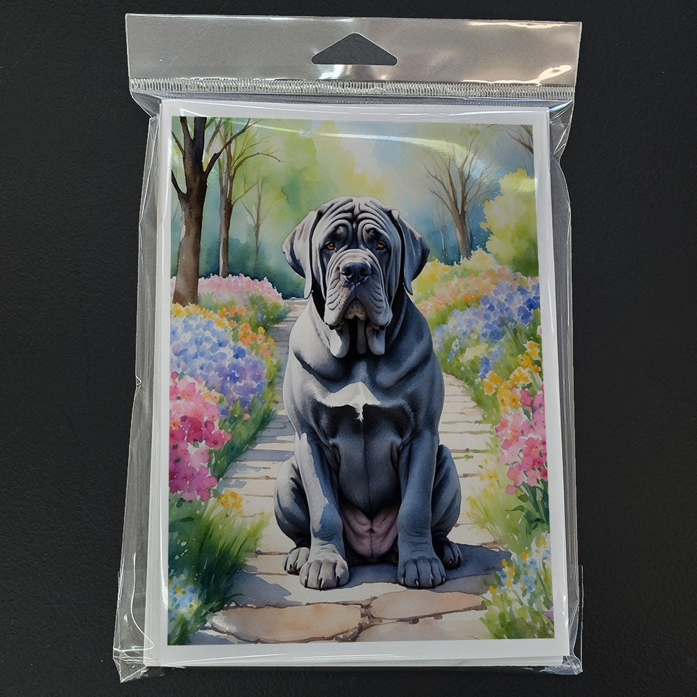 Neapolitan Mastiff Spring Path Greeting Cards Pack of 8