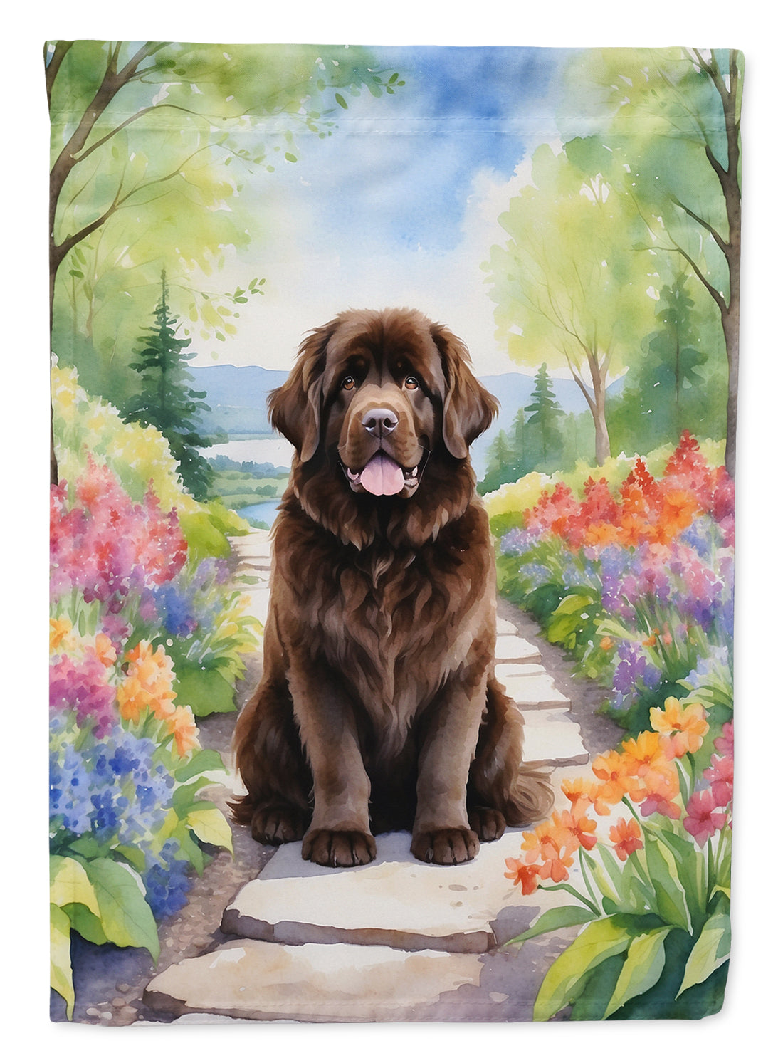 Buy this Newfoundland Spring Path Garden Flag