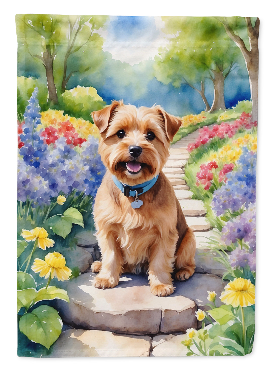 Buy this Norfolk Terrier Spring Path House Flag