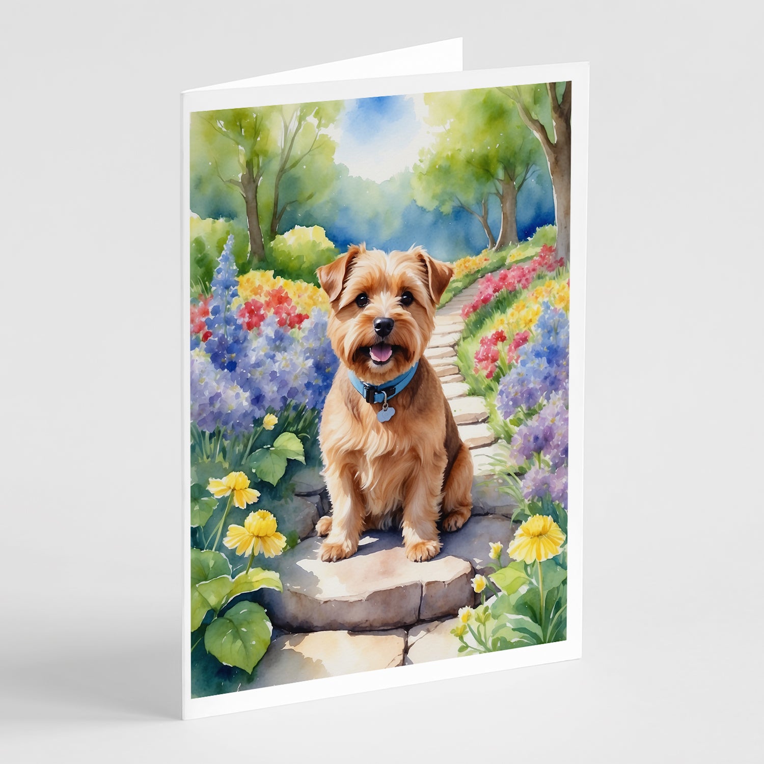 Buy this Norfolk Terrier Spring Path Greeting Cards Pack of 8