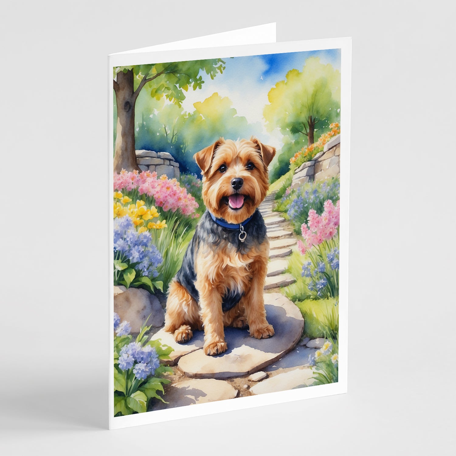 Buy this Norfolk Terrier Spring Path Greeting Cards Pack of 8