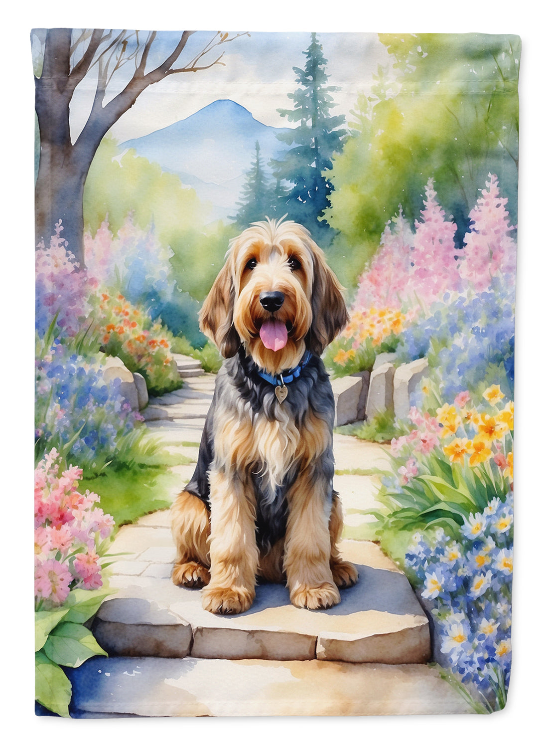 Buy this Otterhound Spring Path House Flag