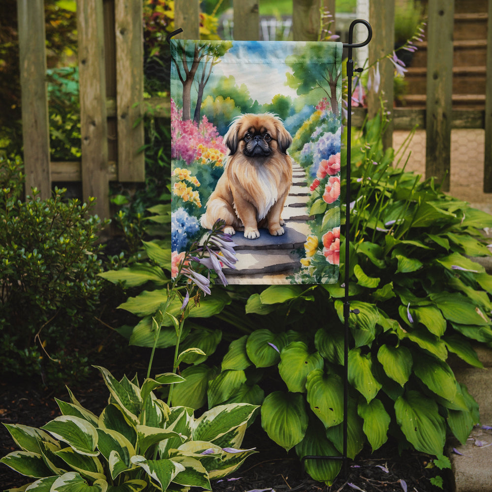 Buy this Pekingese Spring Path Garden Flag