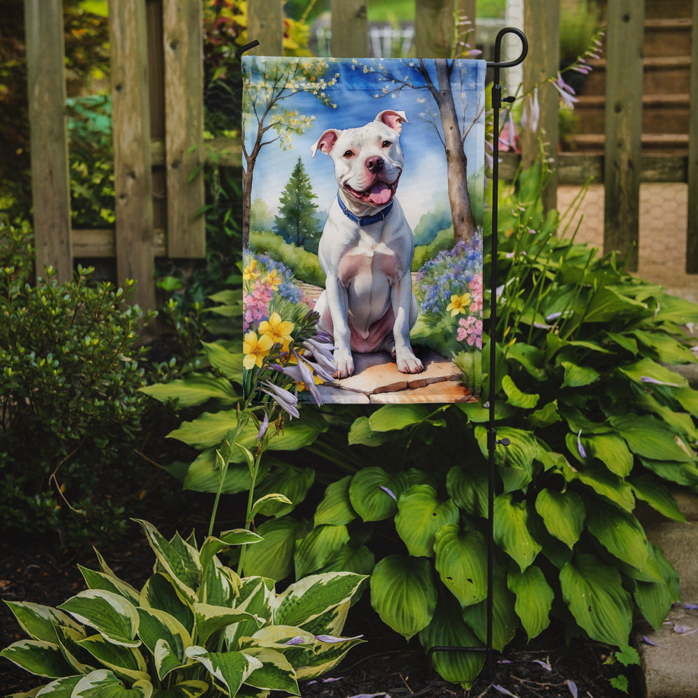 Pit Bull Terrier Spring Path Garden Flag