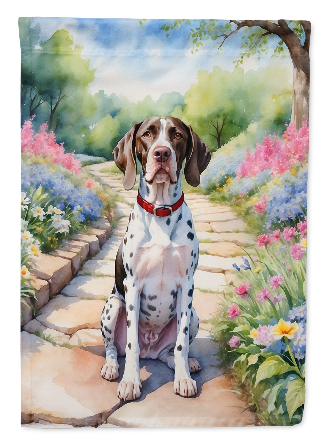 Buy this Pointer Spring Path Garden Flag