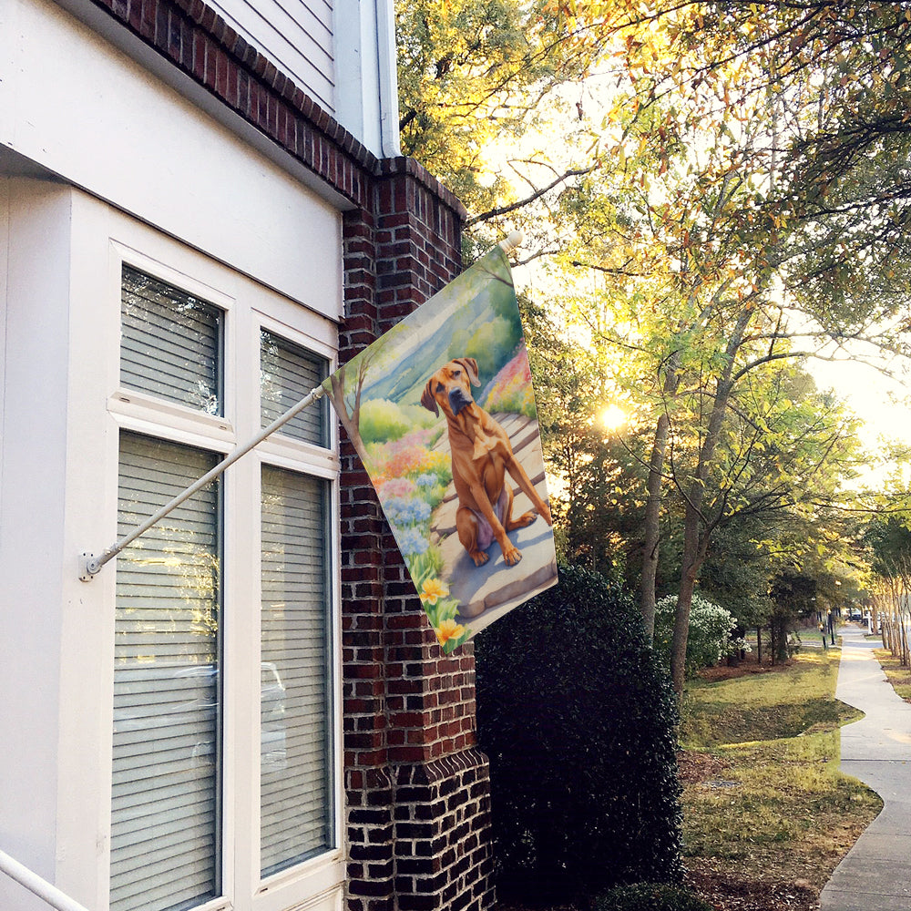 Buy this Rhodesian Ridgeback Spring Path House Flag