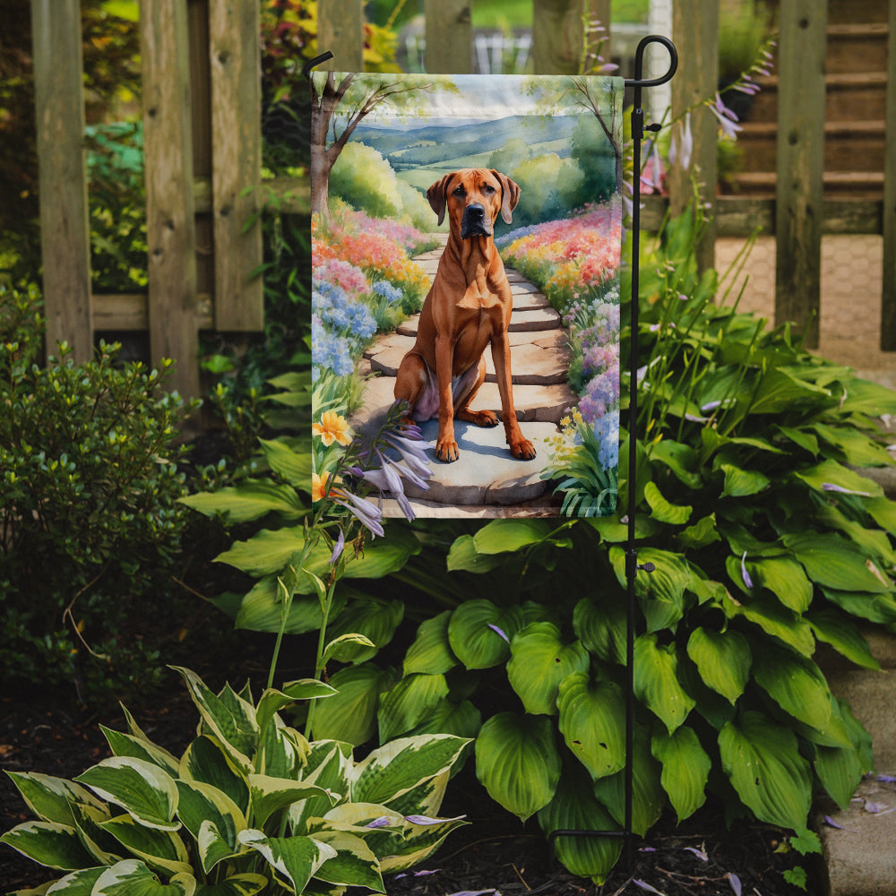 Buy this Rhodesian Ridgeback Spring Path Garden Flag