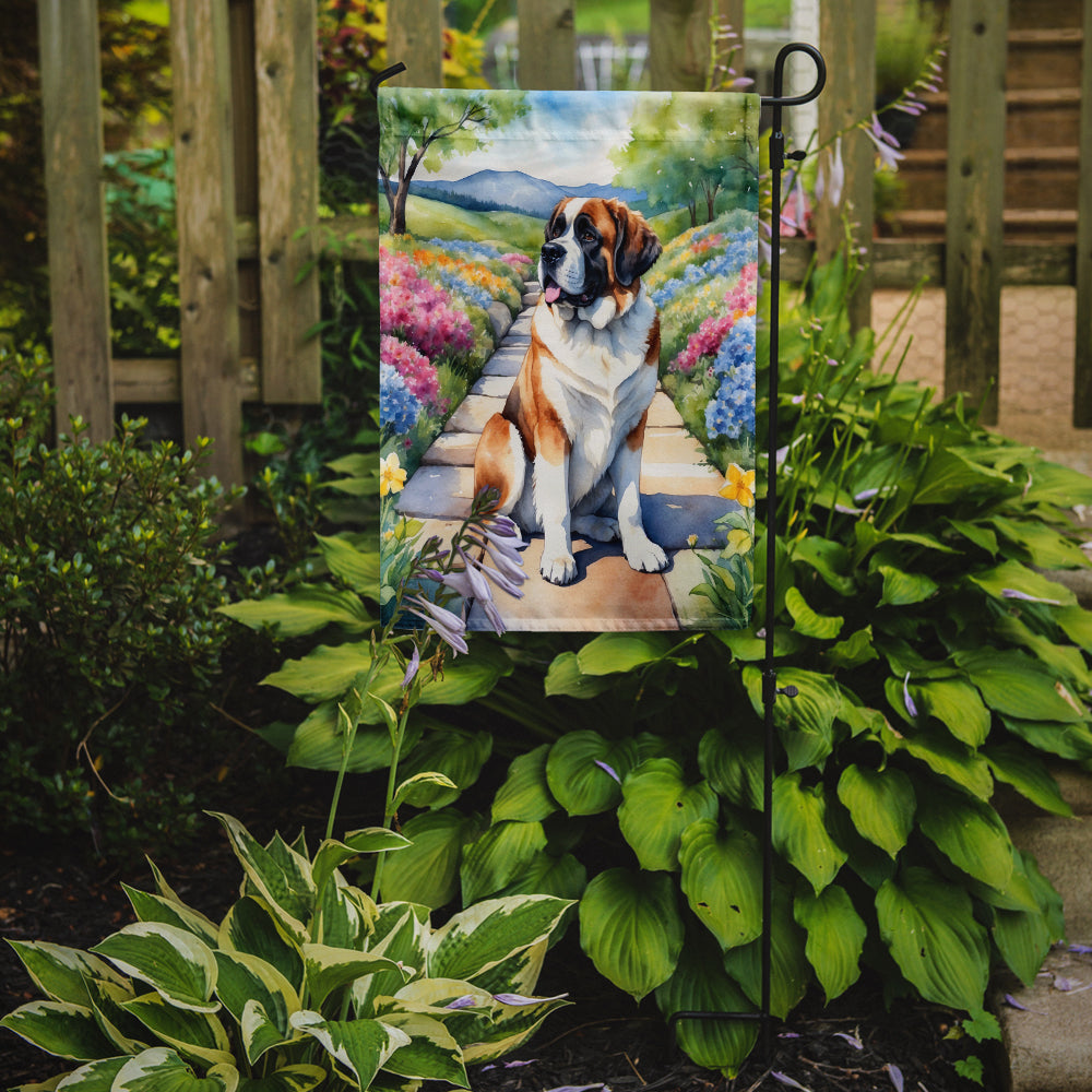 Buy this Saint Bernard Spring Path Garden Flag