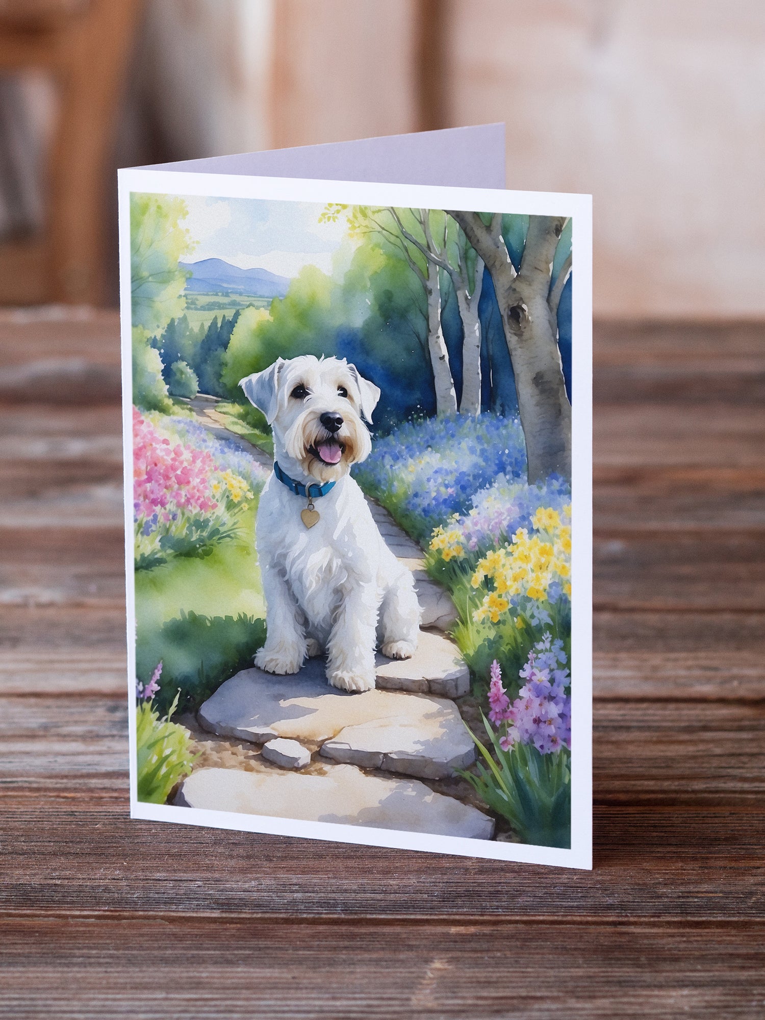 Buy this Sealyham Terrier Spring Path Greeting Cards Pack of 8