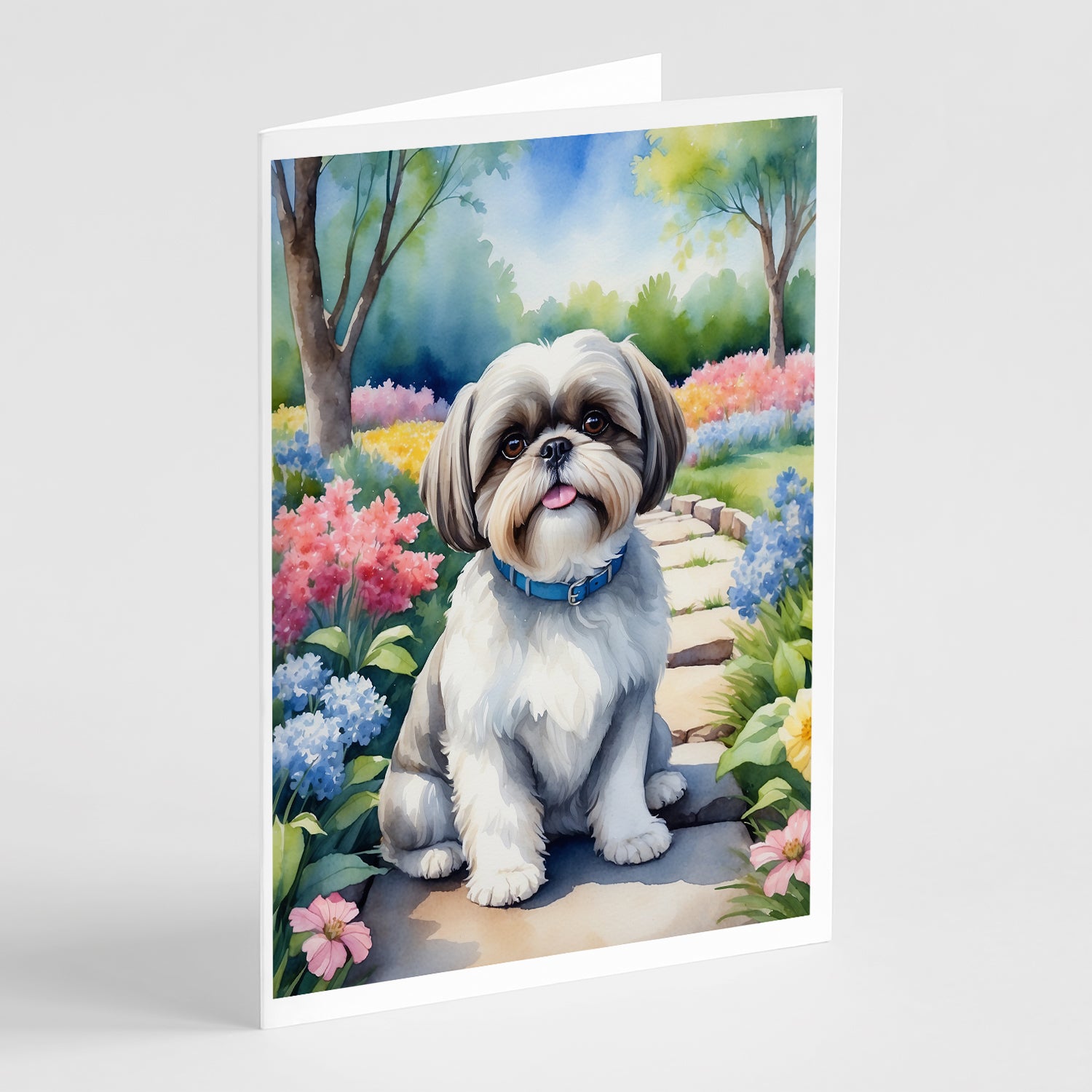 Buy this Shih Tzu Spring Path Greeting Cards Pack of 8