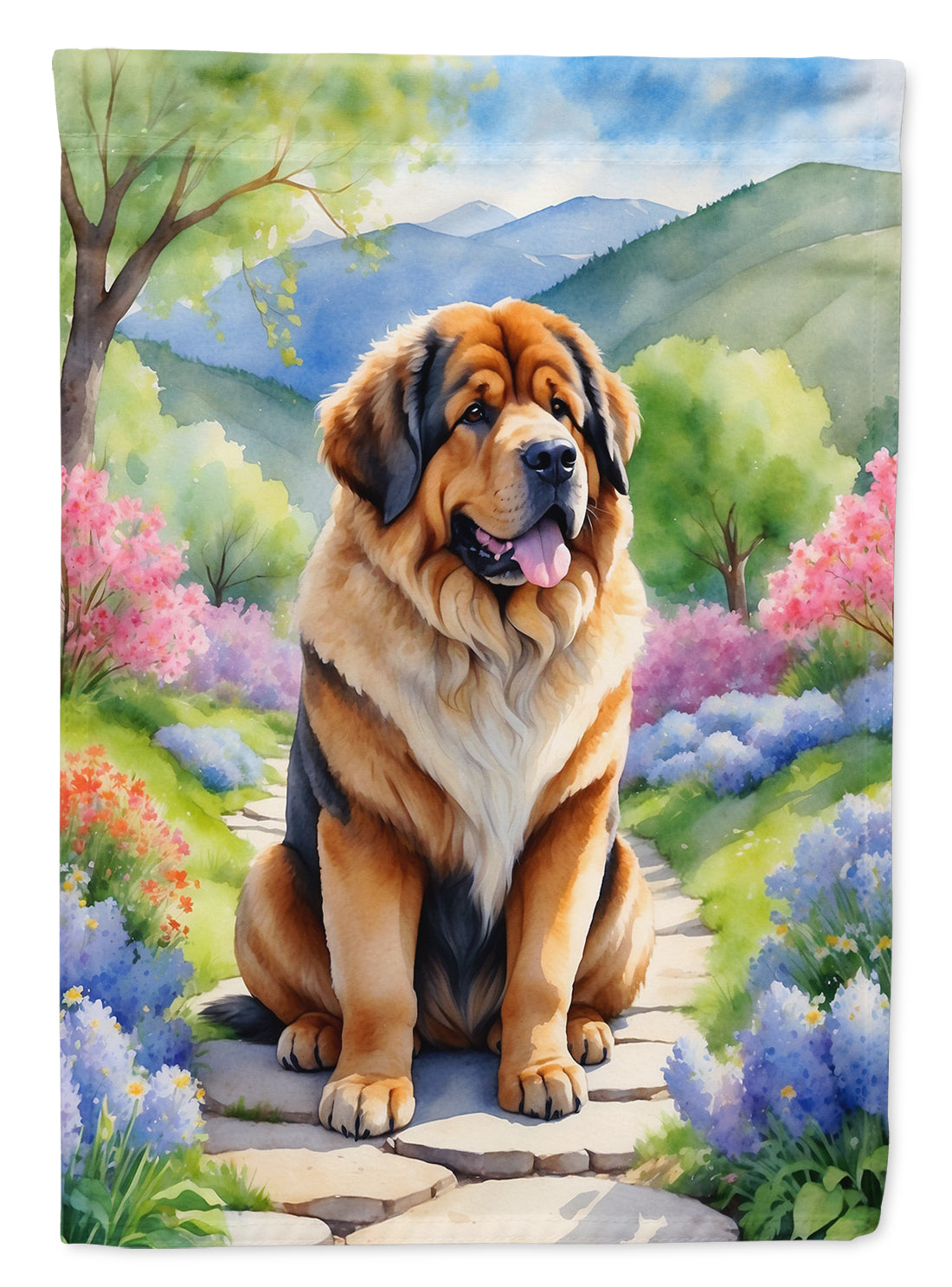 Buy this Tibetan Mastiff Spring Path House Flag