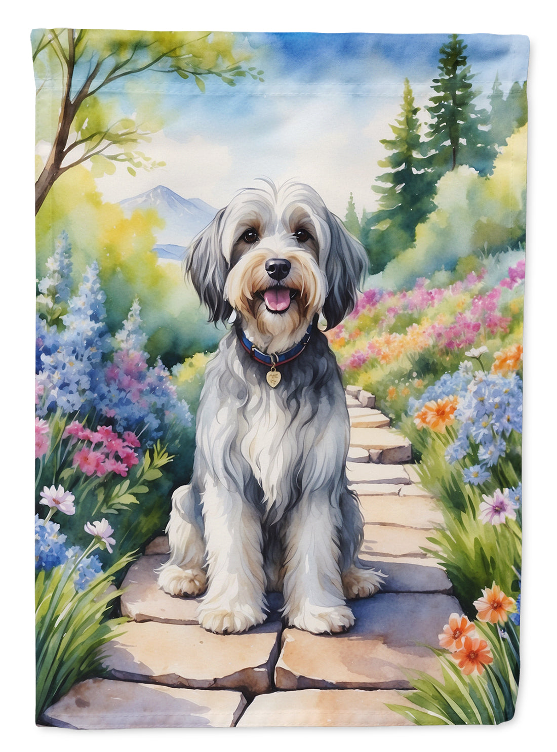 Buy this Tibetan Terrier Spring Path House Flag