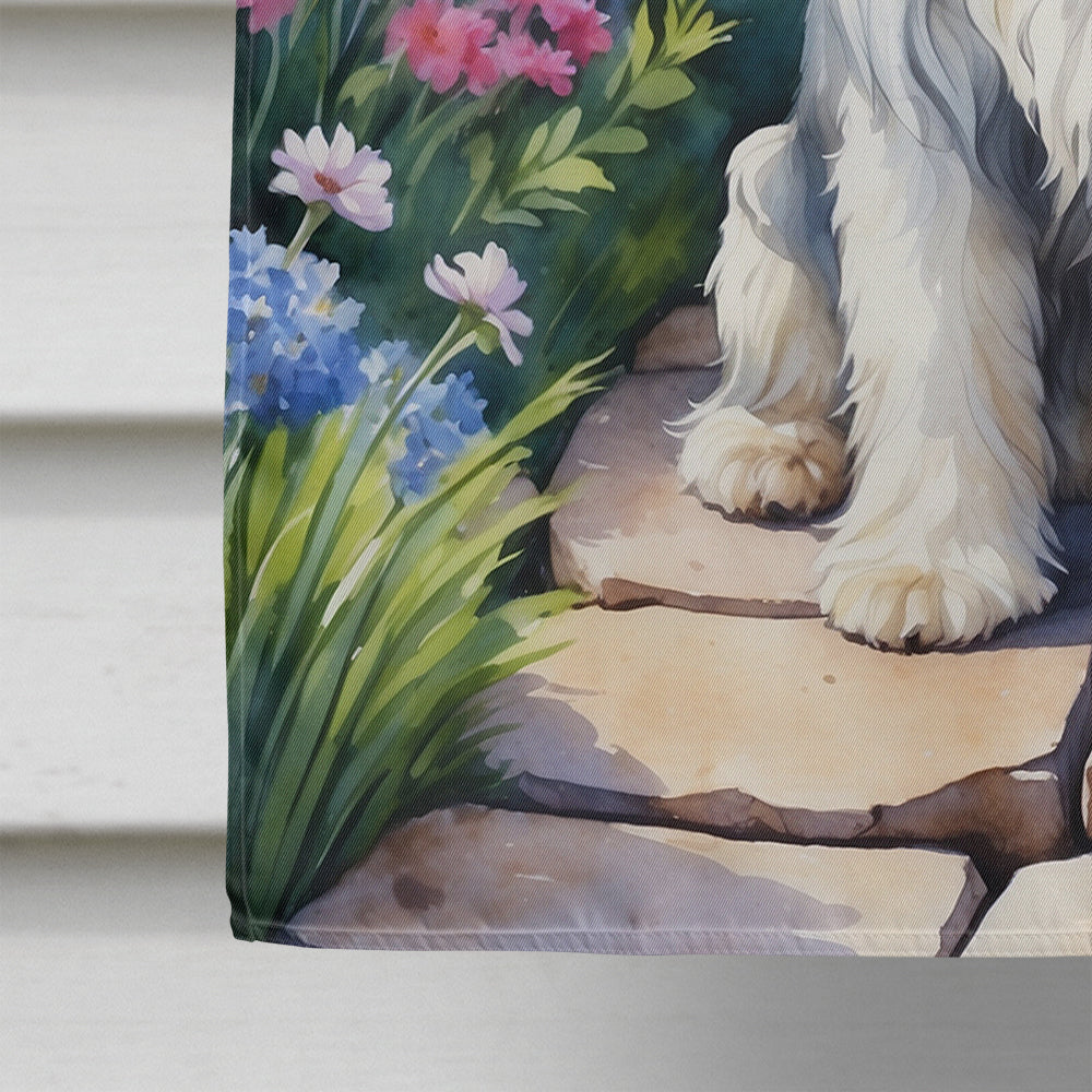 Tibetan Terrier Spring Path House Flag