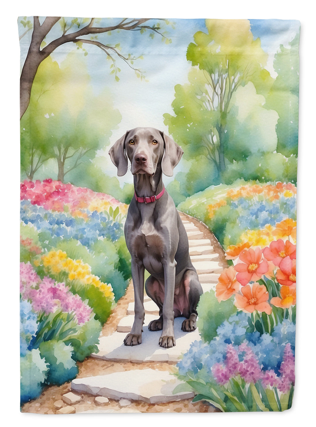 Buy this Weimaraner Spring Path Garden Flag