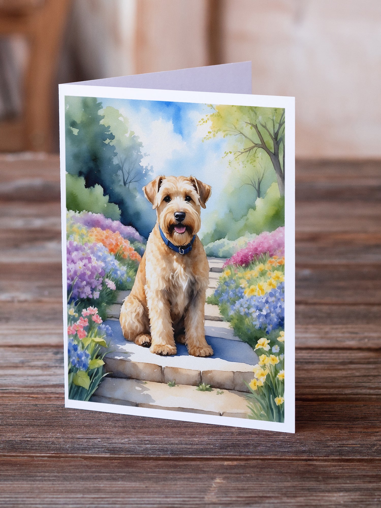 Buy this Wheaten Terrier Spring Path Greeting Cards Pack of 8