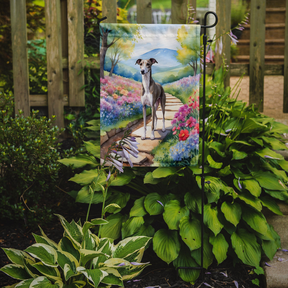 Buy this Whippet Spring Path Garden Flag