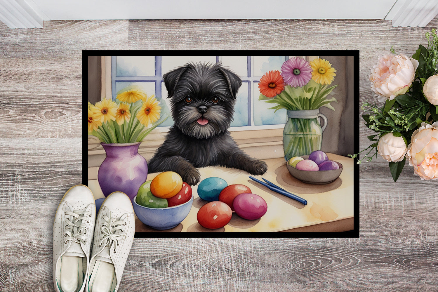 Buy this Decorating Easter Affenpinscher Doormat