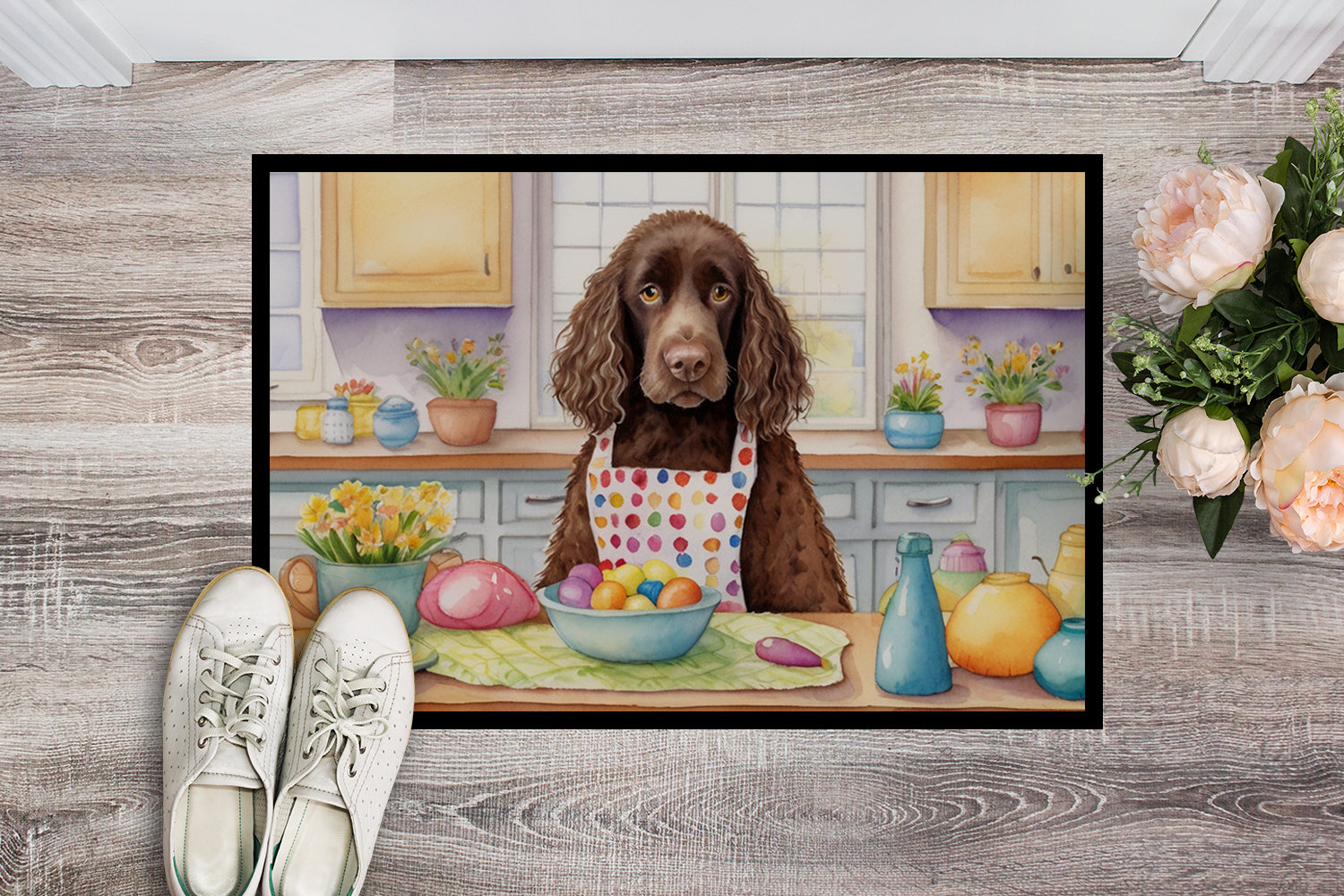 Buy this Decorating Easter American Water Spaniel Doormat