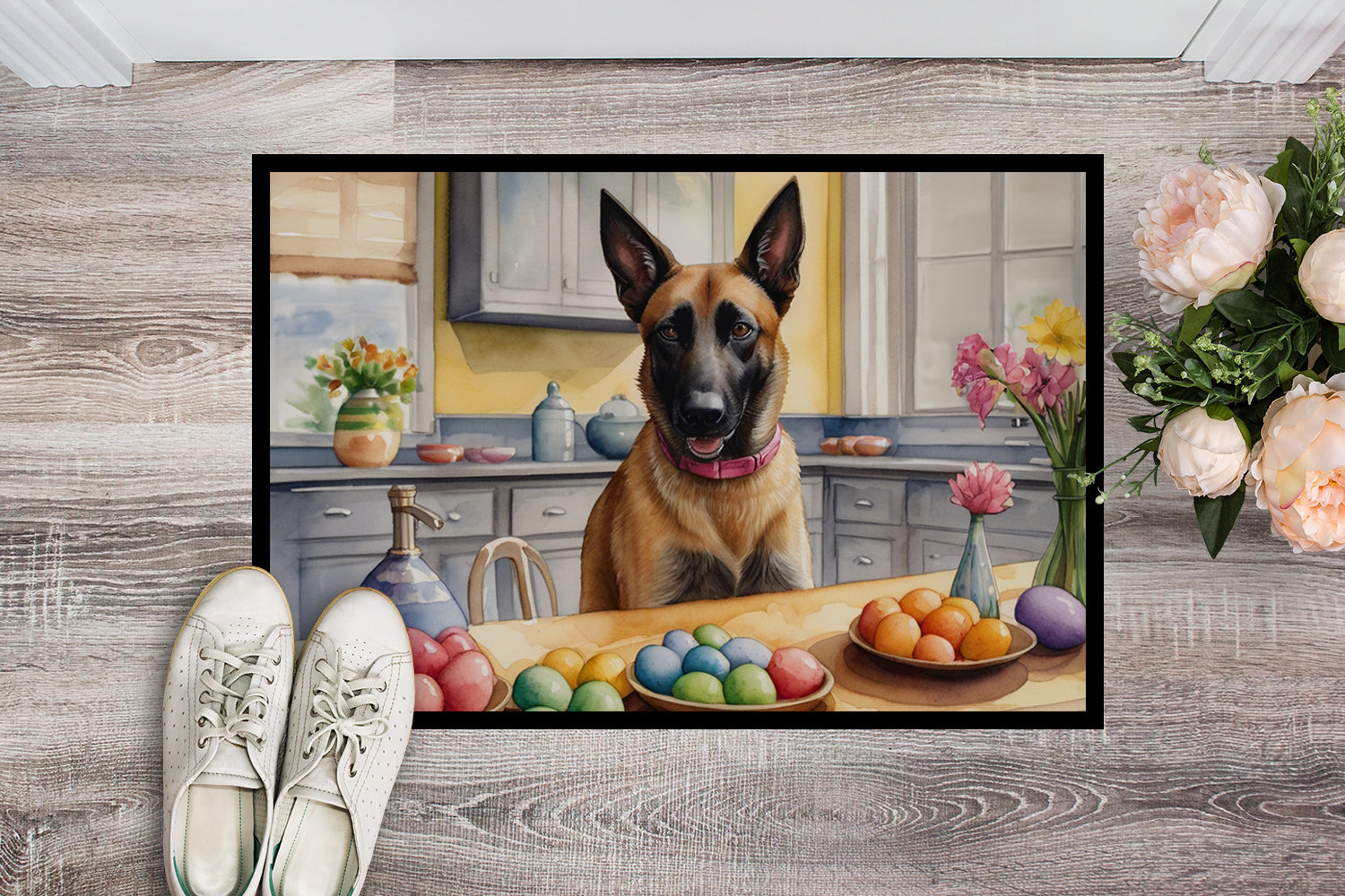 Buy this Decorating Easter Belgian Malinois Doormat