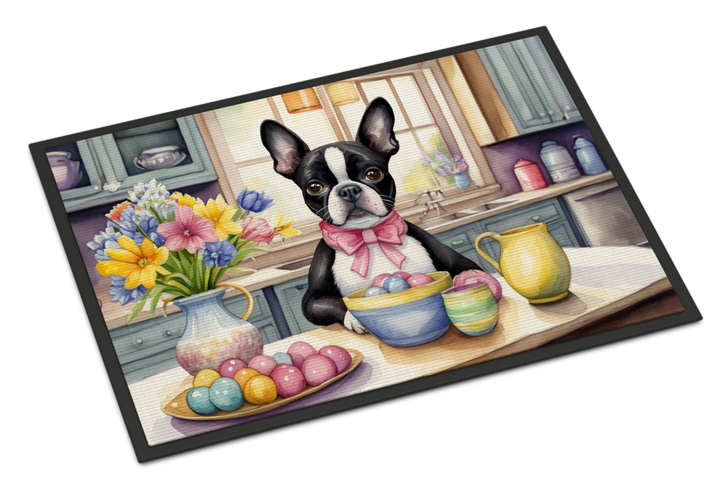 Buy this Decorating Easter Boston Terrier Doormat