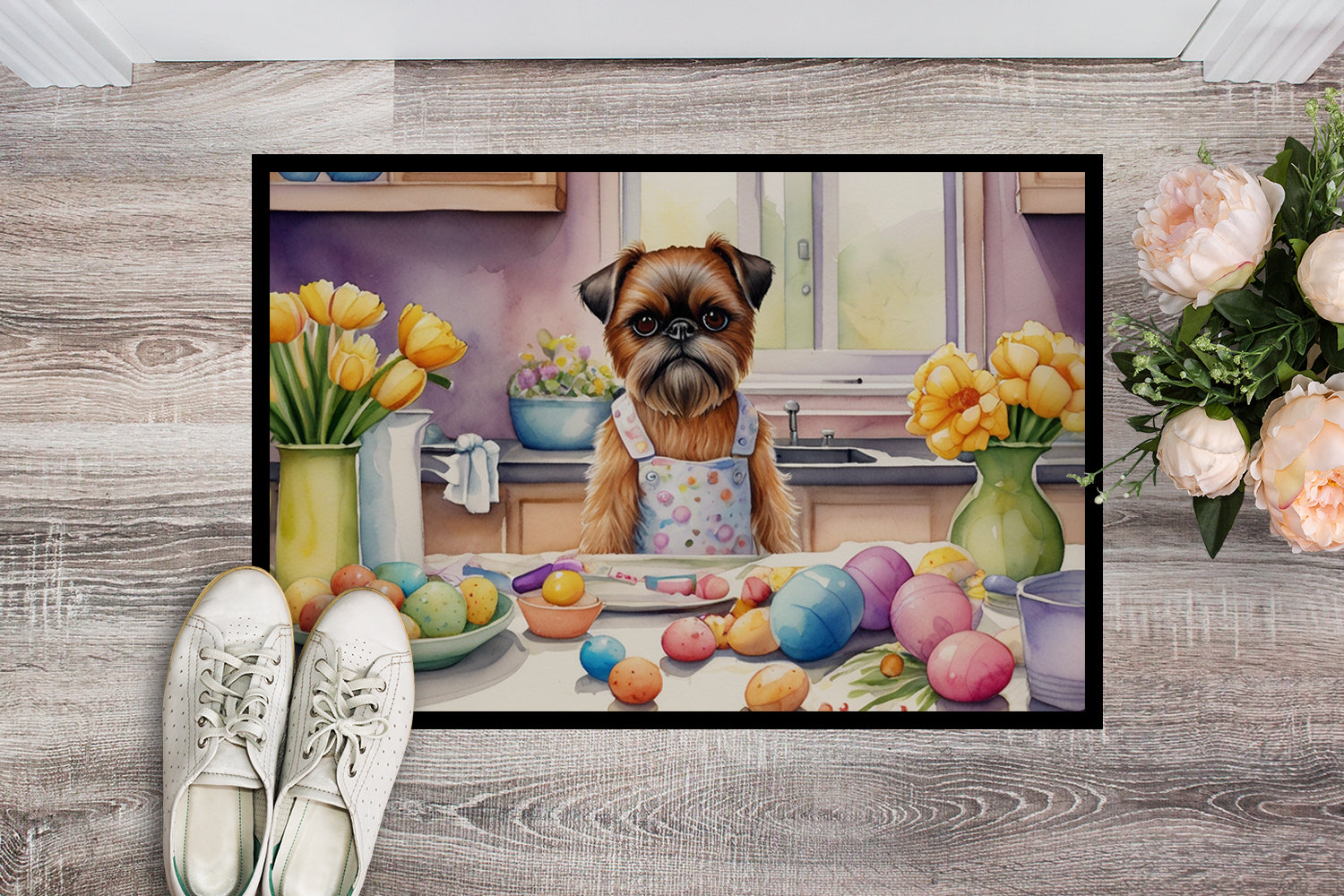 Buy this Decorating Easter Brussels Griffon Doormat