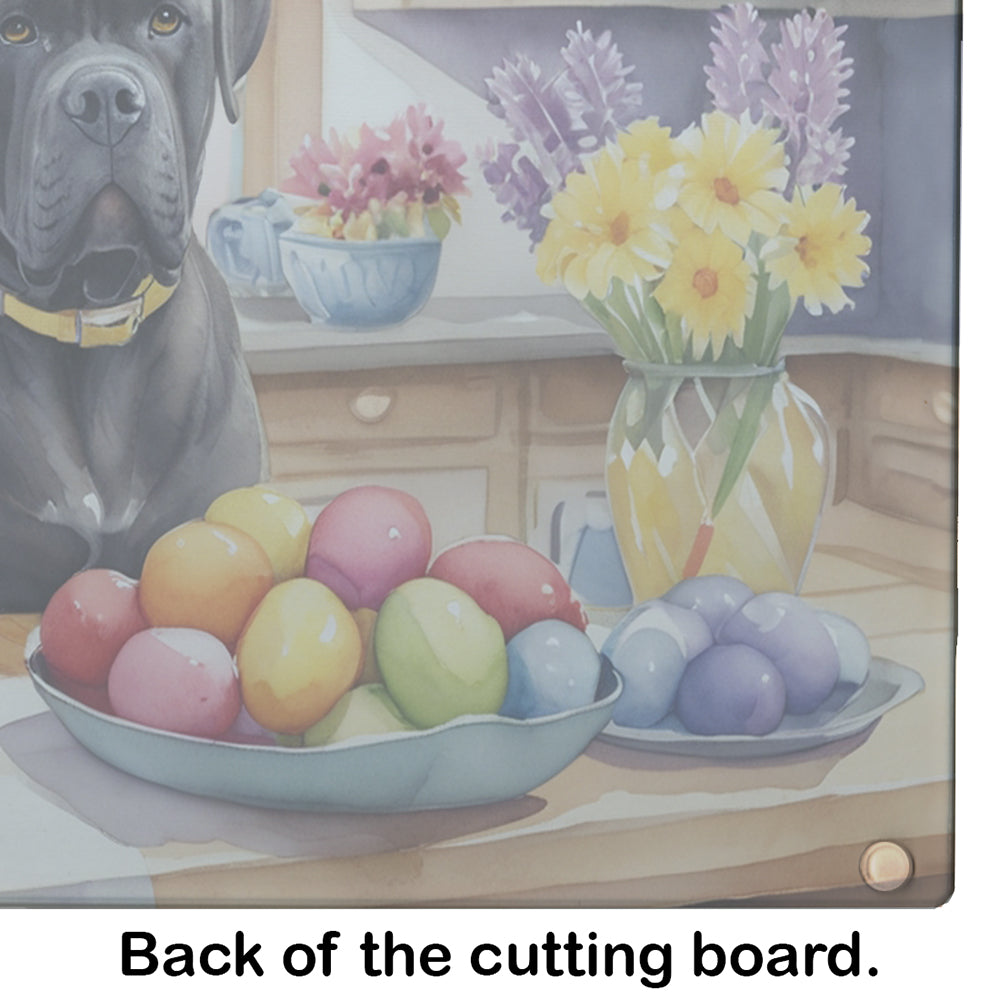 Decorating Easter Cane Corso Glass Cutting Board