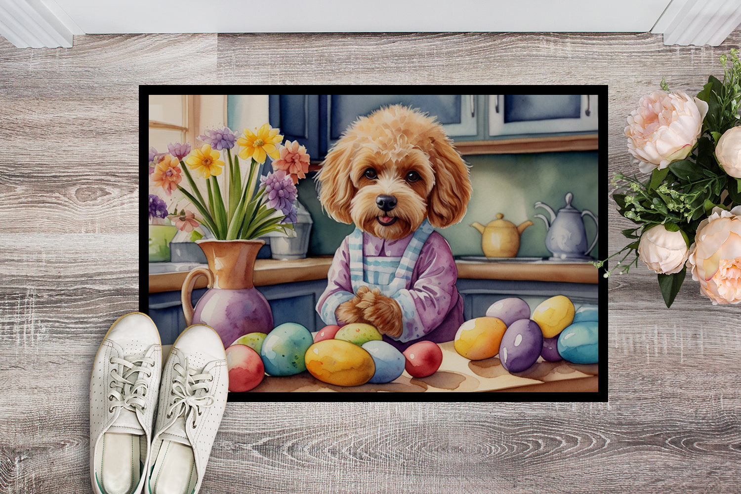 Buy this Decorating Easter Cockapoo Doormat