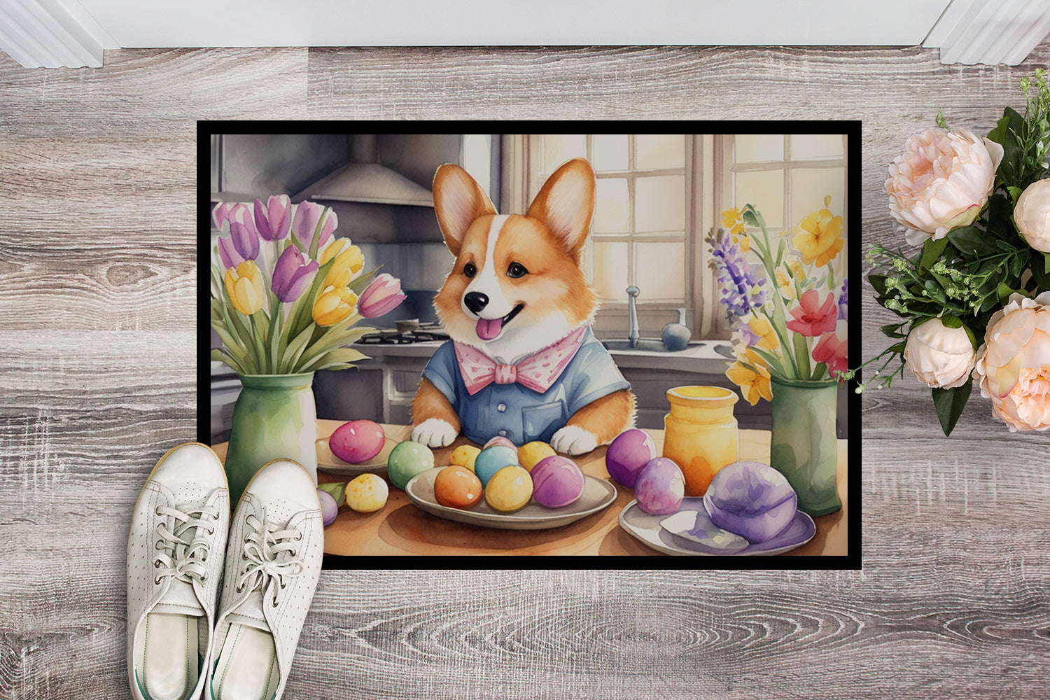 Buy this Decorating Easter Corgi Doormat