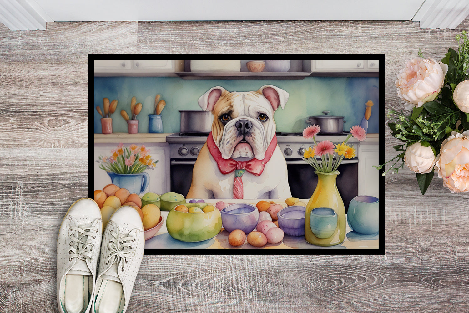 Buy this Decorating Easter English Bulldog Doormat