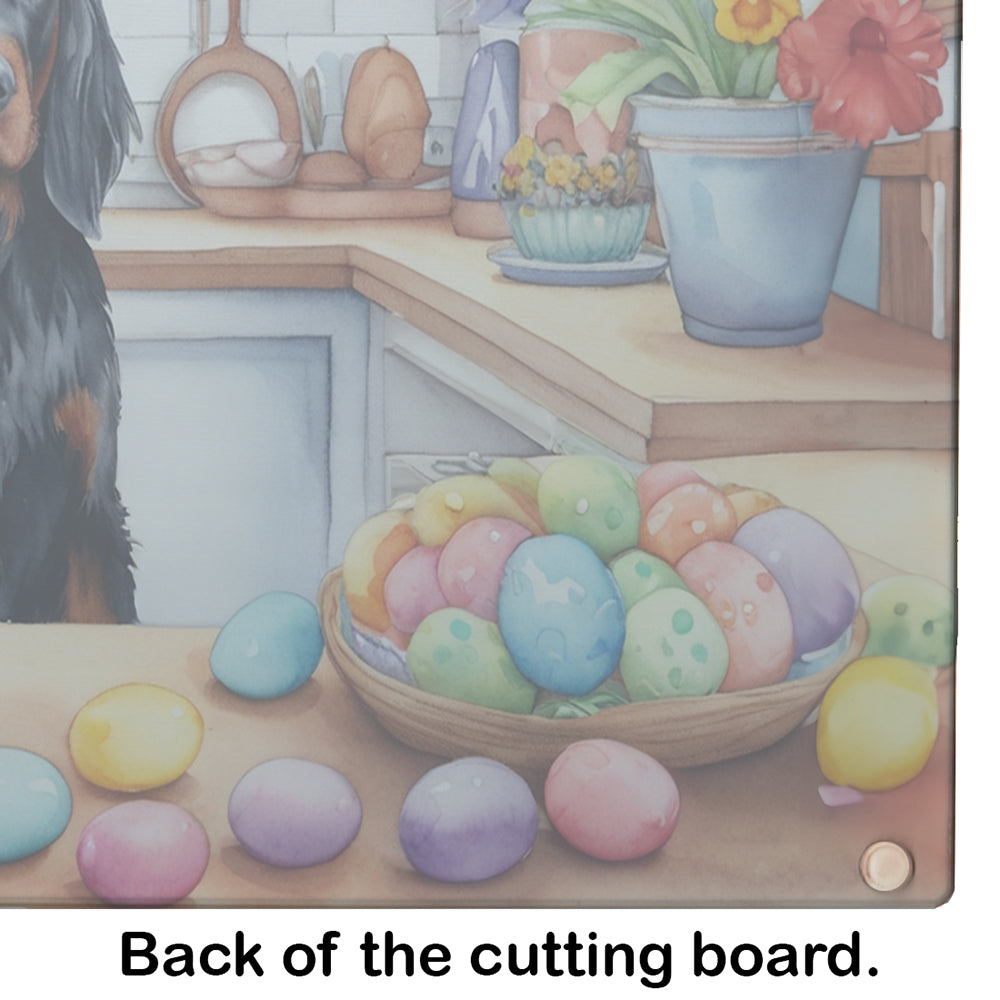 Decorating Easter Gordon Setter Glass Cutting Board