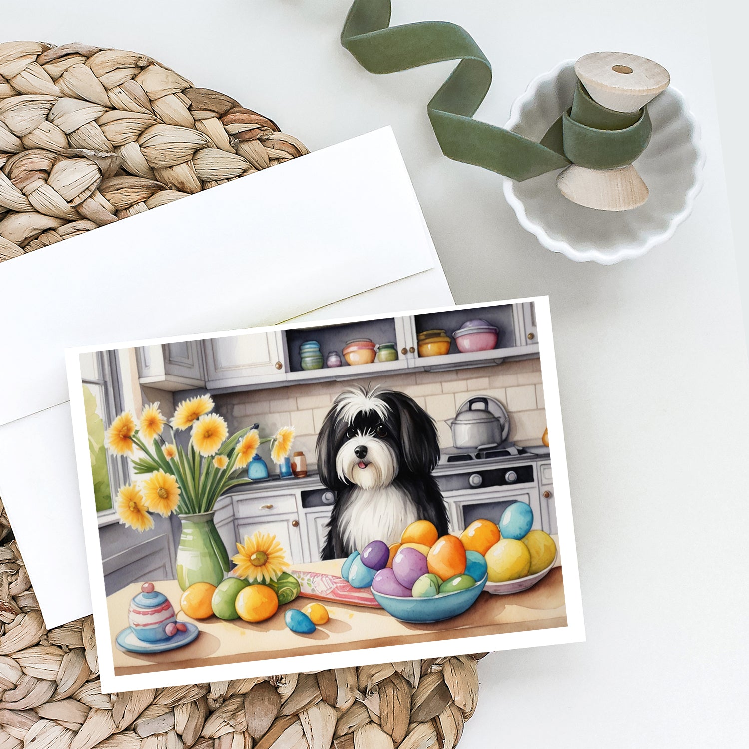 Buy this Decorating Easter Havanese Greeting Cards Pack of 8