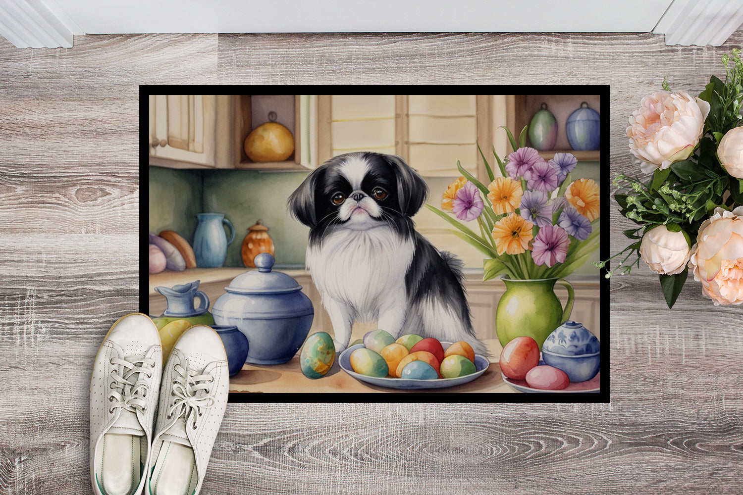 Buy this Decorating Easter Japanese Chin Doormat