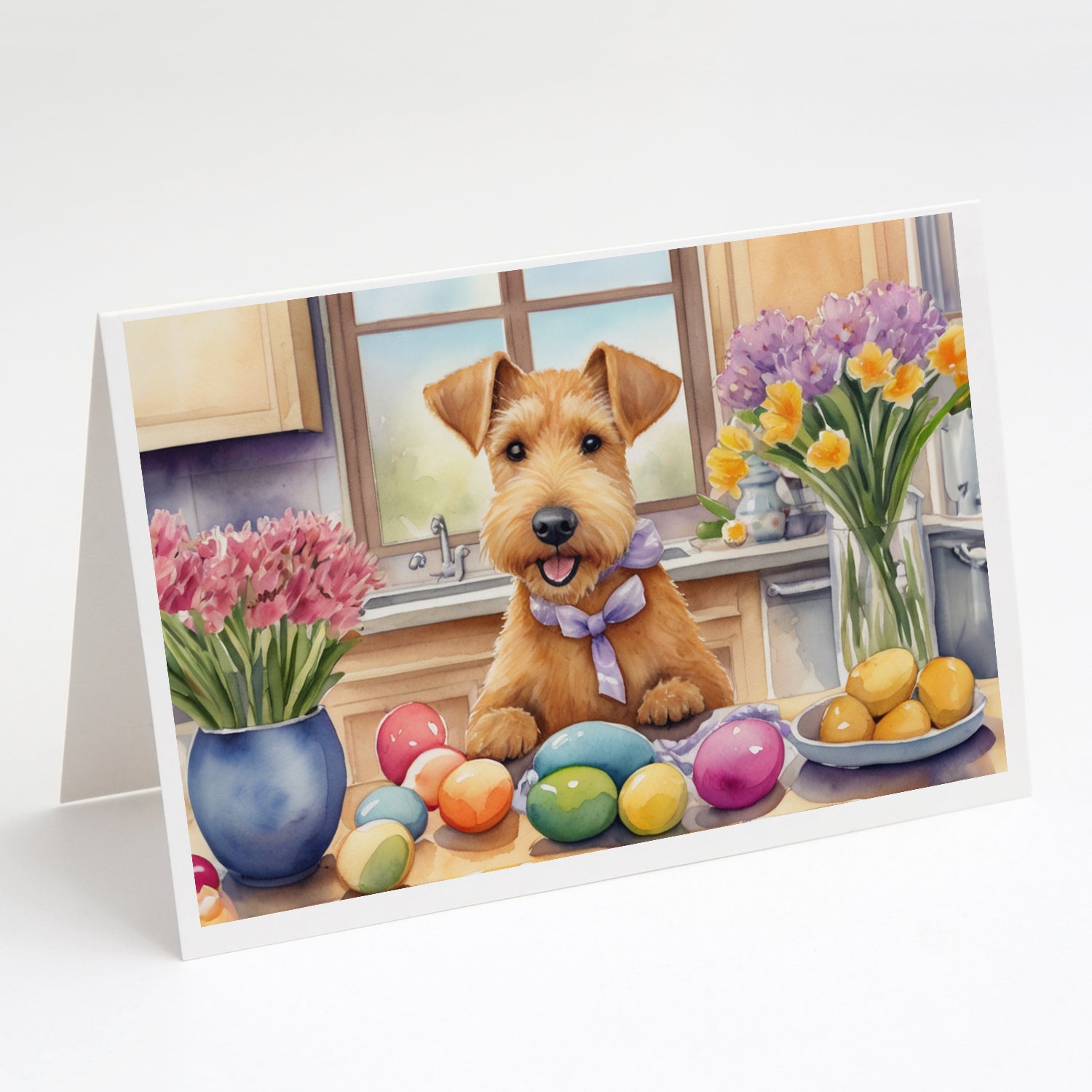 Buy this Decorating Easter Lakeland Terrier Greeting Cards Pack of 8