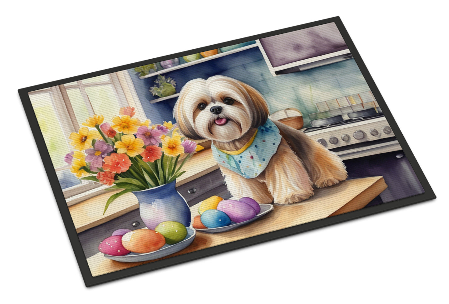 Buy this Decorating Easter Lhasa Apso Doormat