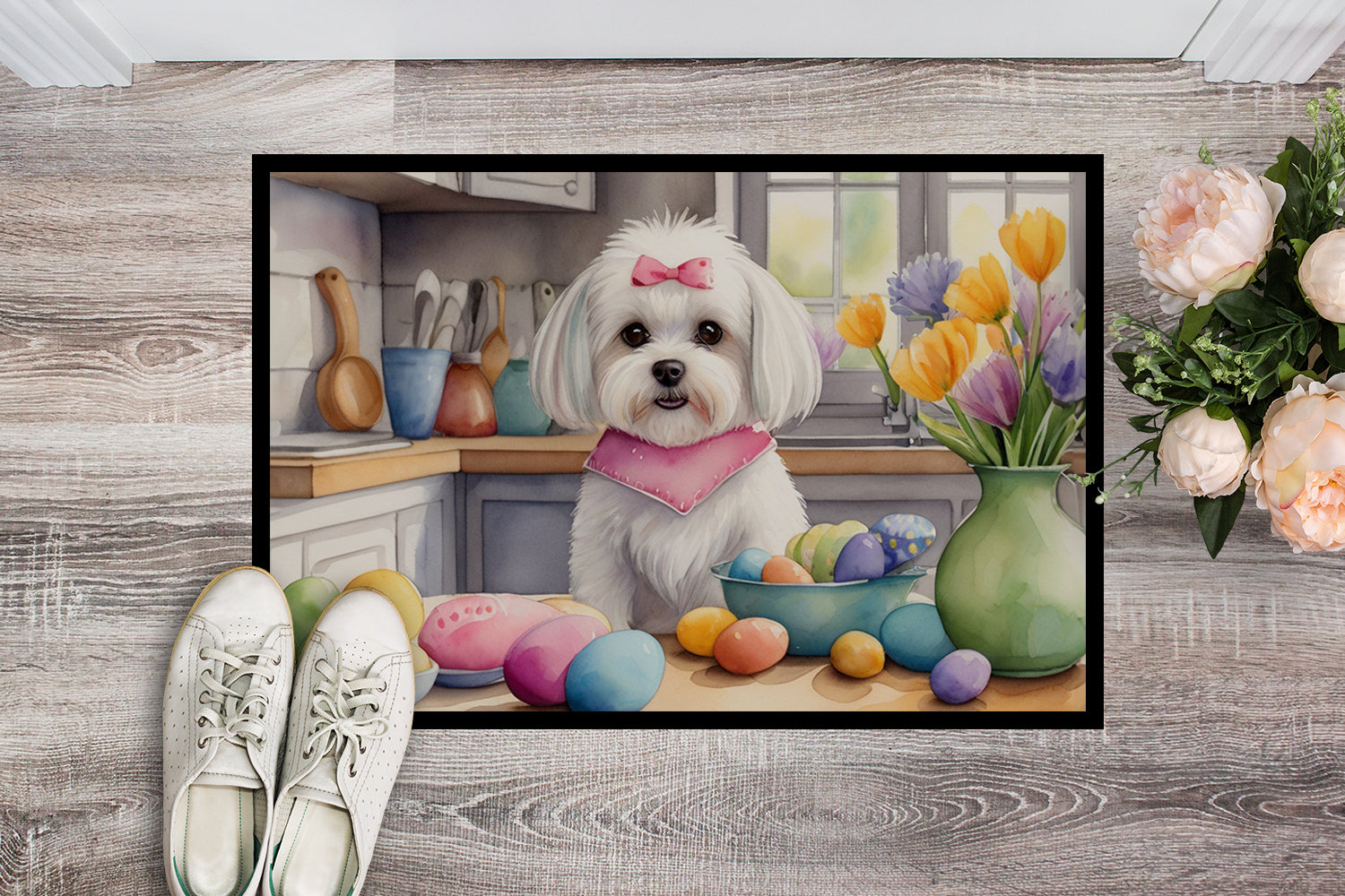 Buy this Decorating Easter Maltese Doormat