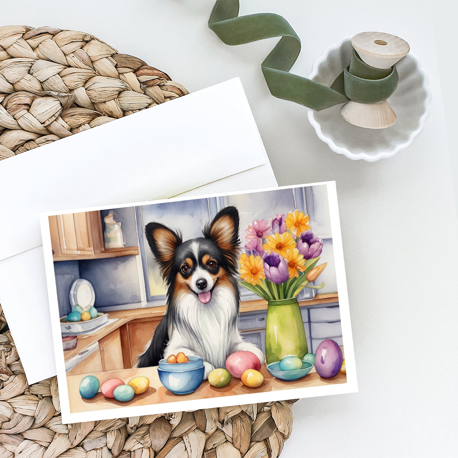 Buy this Decorating Easter Papillon Greeting Cards Pack of 8